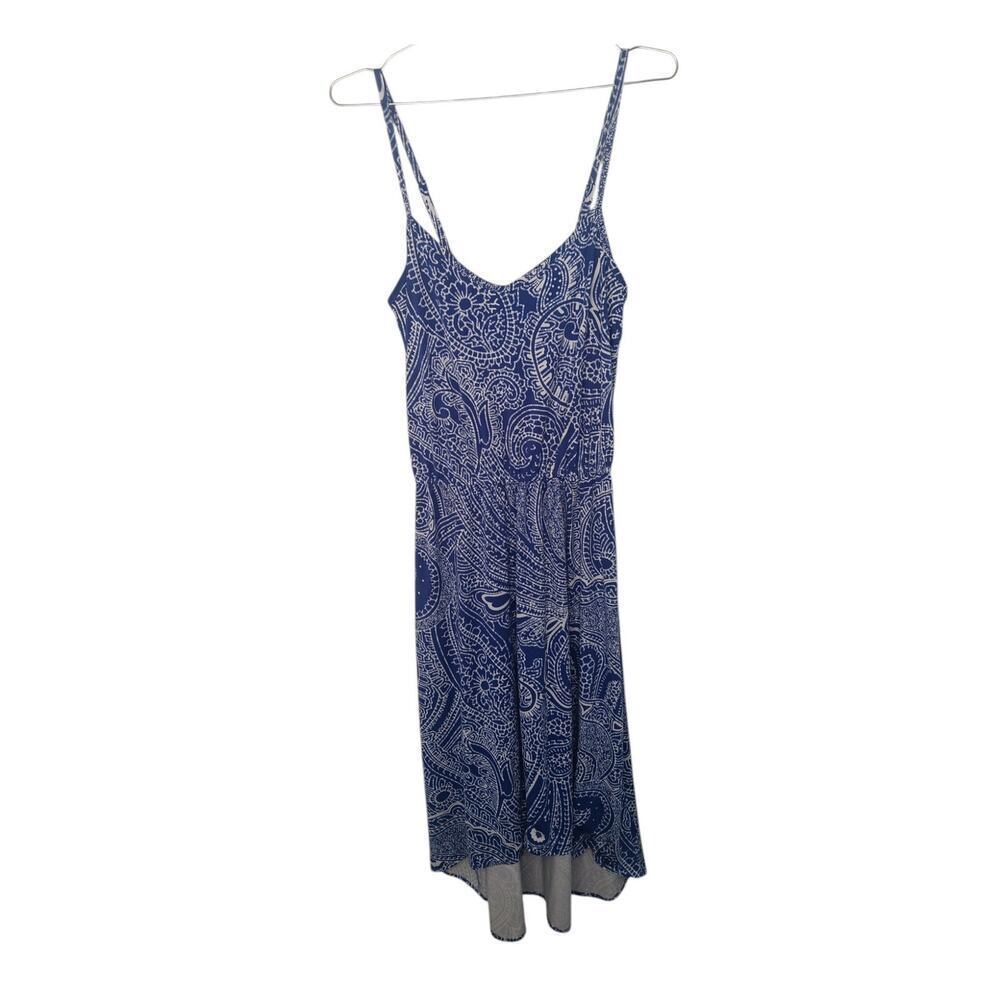 Tori Richard Honolulu Blue White Paisley Midi XS Adjustable Straps USA Made - Picture 2 of 13